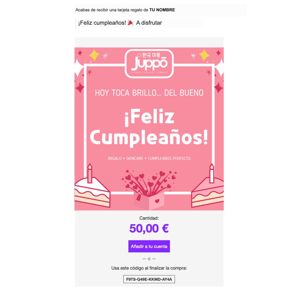 Cumpleaños email